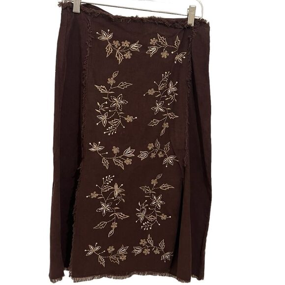 New Chocolate brown corduroy skirt - Picture 1 of 7